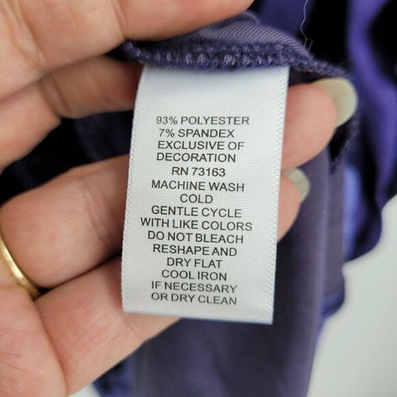 Spense Dress Velour Wrap Bell Ruffle Holiday Renaissance Gothic Royal Purple 16W - Picture 13 of 14